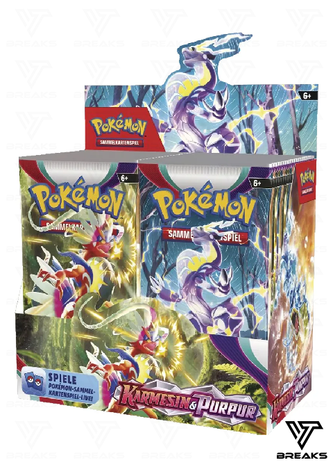 POKÉMON KARMESIN & PURPUR - BOOSTER DISPLAY DE - SEALED NACH HAUSE