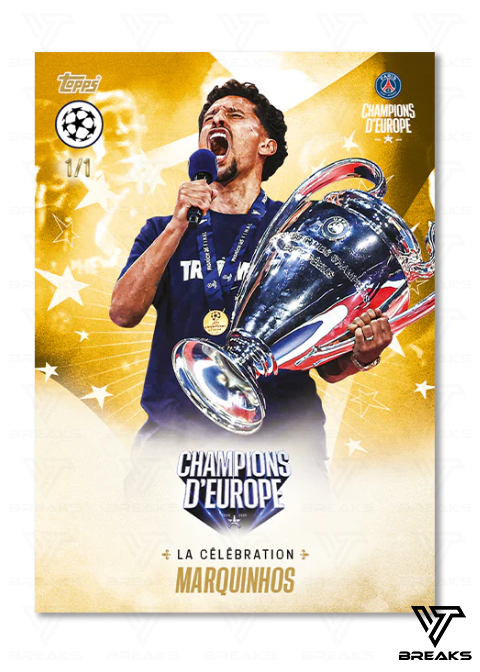 10 BOXES - PICK YOUR PLAYER - 2025 TOPPS PARIS SAINT-GERMAIN: CHAMPIONS d'EUROPE #4 - LIVEBREAK