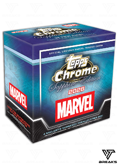 HALF CASE (5 BOX) RANDOM LETTER BREAK - 2026 TOPPS CHROME MARVEL SAPPHIRE EDITION HOBBY BOX - LIVEBREAK #1