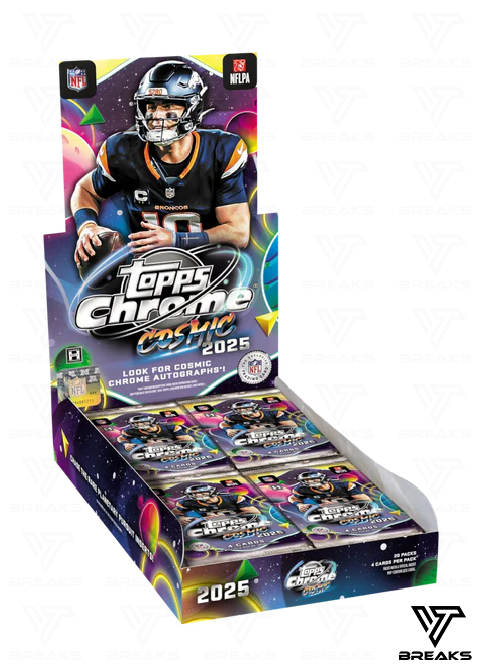 HALF CASE (4BOX) - PICK YOUR TEAM - 2025 TOPPS CHROME COSMIC FOOTBALL HOBBY BOX - LIVEBREAK #1
