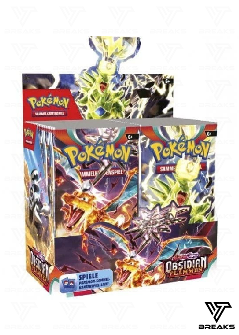 POKÉMON KARMESIN & PURPUR - OBSIDIAN FLAMMEN BOOSTER DISPLAY DE - SEALED NACH HAUSE