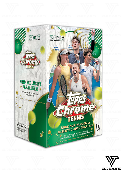 2026 TOPPS CHROME TENNIS VALUE BOX - SEALED NACH HAUSE