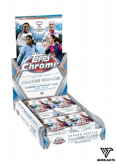 2025 TOPPS CHROME UEFA WOMENS CHAMPIONS LEAGUE HOBBY BOX - SEALED NACH HAUSE