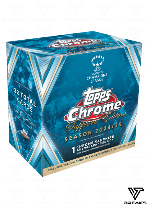 HALF CASE (5 BOX) - PICK YOUR TEAM/PLAYER - 2025 TOPPS CHROME SAPPHIRE UEFA WOMENS CHAMPIONS LEAGUE #2 - LIVEBREAK