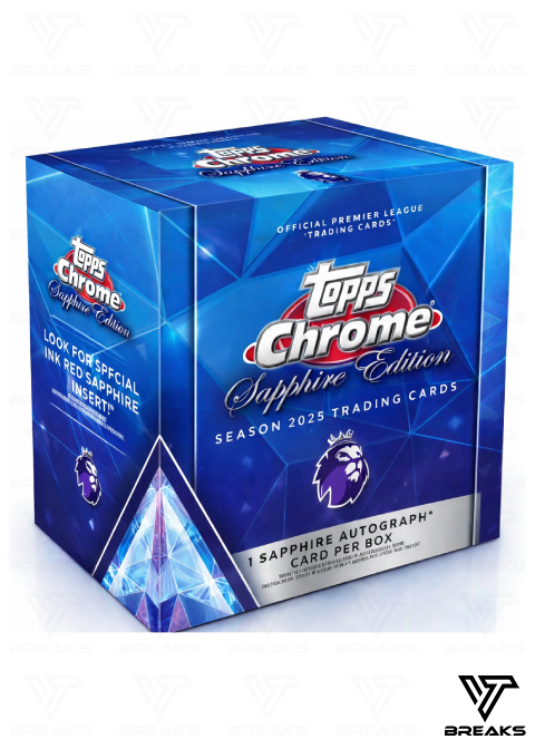 FULL CASE (10 BOX) - PICK YOUR TEAM/PLAYER - 2026 TOPPS CHROME PREMIER LEAGUE SAPPHIRE #1 - LIVEBREAK