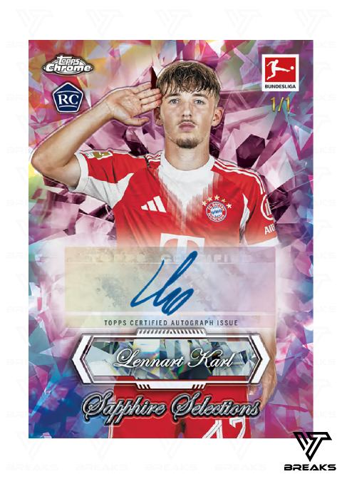 FULL CASE (10 BOX) - PICK YOUR TEAM/PLAYER - 2025-26 TOPPS CHROME SAPPHIRE EDITION BUNDESLIGA HOBBY BOX - LIVEBREAK #2