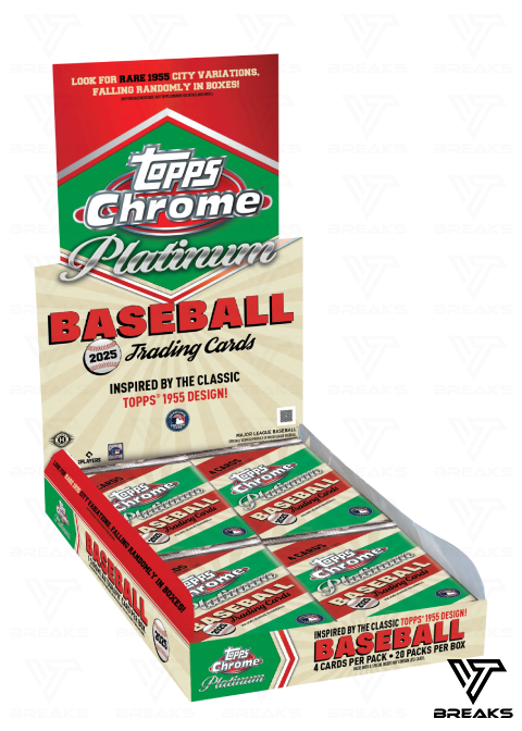 HALF CASE (6 BOX) - PICK YOUR TEAM - 2025 TOPPS CHROME PLATINUM HOBBY BOX - LIVEBREAK #1