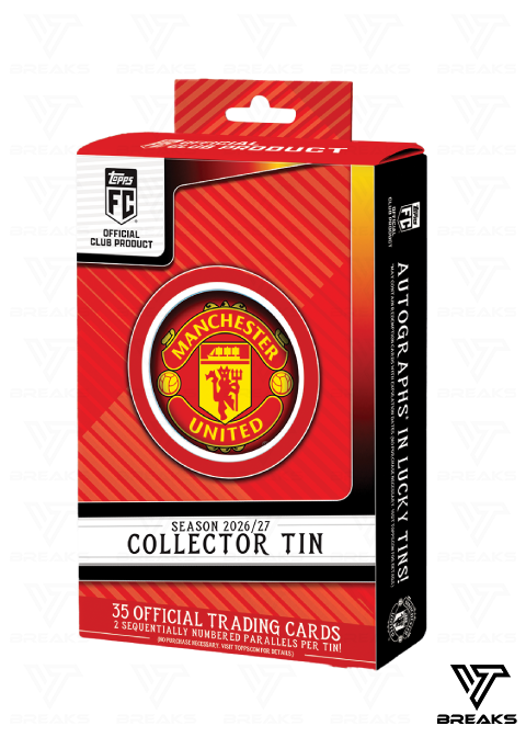 2026/27 TOPPS MANCHESTER UNITED COLLECTOR TIN - SEALED NACH HAUSE