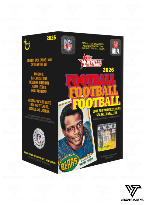 2026 TOPPS HERITAGE FOOTBALL VALUE BOX - SEALED NACH HAUSE