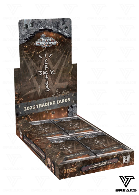 2025 TOPPS CHROME WWE x CACTUS JACK HOBBY BOX - SEALED NACH HAUSE