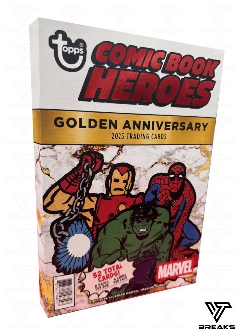 1x EINZELPACK - 2025 TOPPS MARVEL COMIC BOOK HEROES 1975 ANNIVERSARY HOBBY BOX #2 - LIVEBREAK