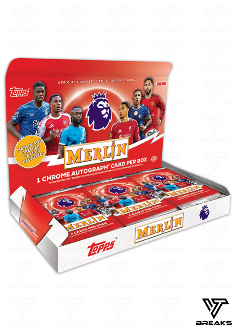 FULL CASE (12BOX) PICK YOUR TEAM/PLAYER - 2025-26 TOPPS MERLIN PREMIER LEAGUE HOBBY BOX - LIVEBREAK #1