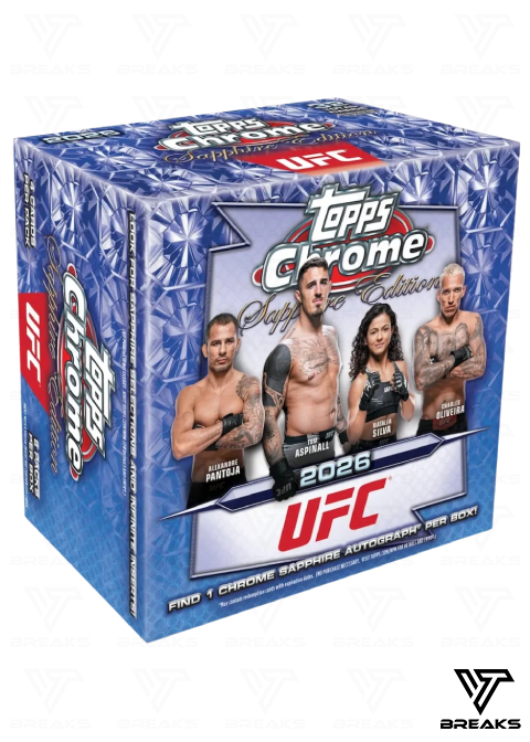2026 TOPPS CHROME UFC SAPPHIRE EDITION HOBBY BOX - SEALED NACH HAUSE
