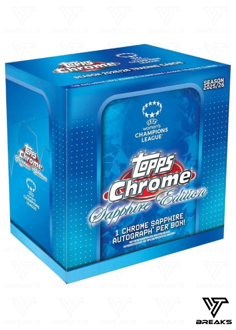 FULL CASE (10BOX) - PICK YOUR PLAYER/TEAM - 2025-26 TOPPS CHROME UEFA WOMEN CL SAPPHIRE HOBBY BOX - LIVEBREAK #1